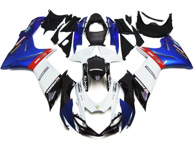 2011-2024 Custom Logos with Blue and Red GSXR 600-750 Fairings 2011-2024 Custom Logos with Blue and Red GSXR 600-750 Fairings