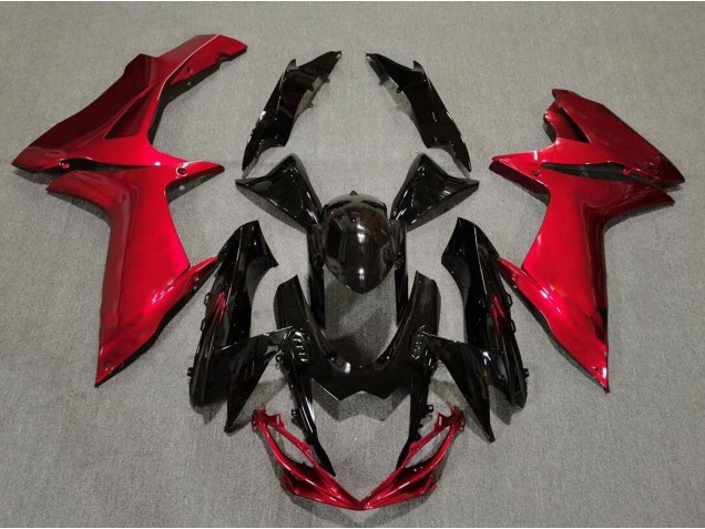 2011-2024 Gloss Black and Lava Red GSXR 600-750 Fairings 2011-2024 Gloss Black and Lava Red GSXR 600-750 Fairings