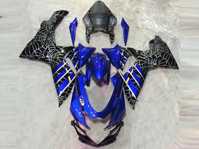 2011-2024 Gloss Blue Spider GSXR 600-750 Fairings 2011-2024 Gloss Blue Spider GSXR 600-750 Fairings