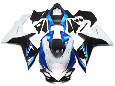 2011-2024 Light Blue and Gloss White Style with Black GSXR 600-750 Fairings