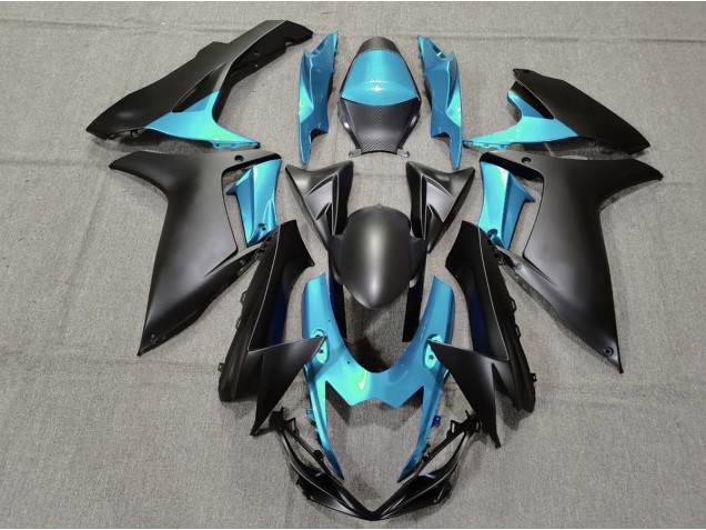 2011-2024 Light Blue and Matte Black GSXR 600-750 Fairings 2011-2024 Light Blue and Matte Black GSXR 600-750 Fairings