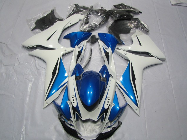 2011-2024 Light Blue and White GSXR 600-750 Fairings