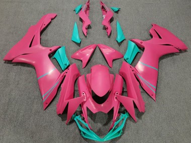 2011-2024 Matte Hot Pink and Teal GSXR 600-750 Fairings