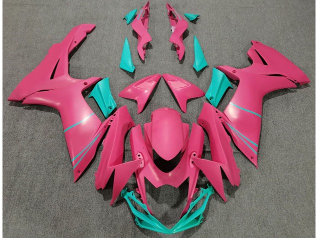 2011-2024 Matte Hot Pink and Teal GSXR 600-750 Fairings