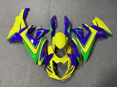 2011-2024 Orange Green and Blue GSXR 600-750 Fairings