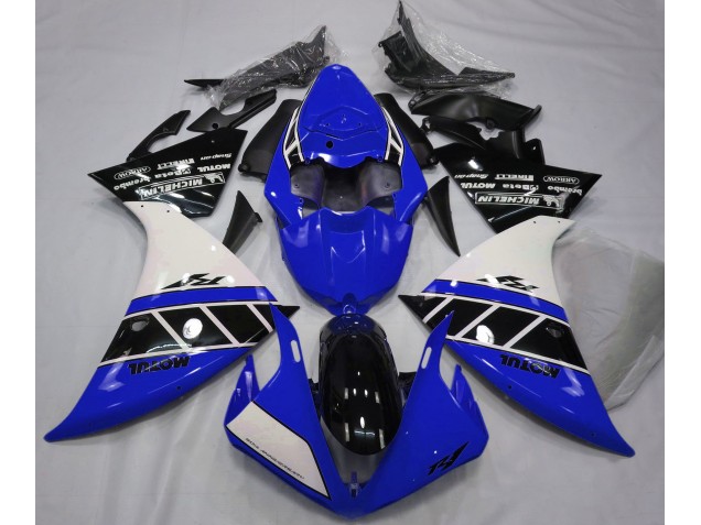 2012-2014 Gloss Blue White and Black R1 Fairings