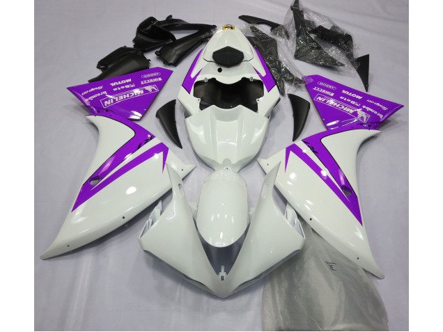 2012-2014 Gloss White and Purple R1 Fairings