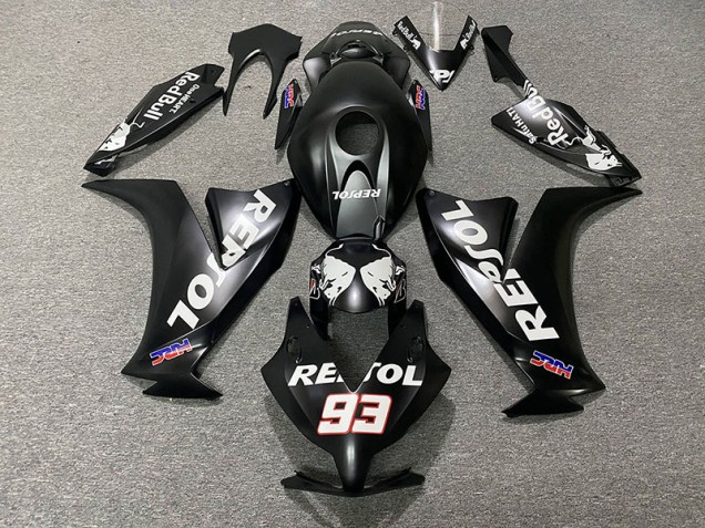 2012-2016 Matte Black Repsol CBR1000RR Fairings 2012-2016 Matte Black Repsol CBR1000RR Fairings