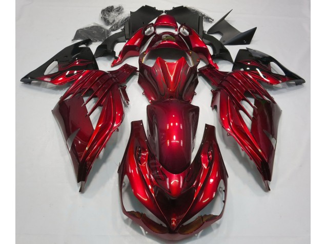 2012-2021 Fire Red Gloss ZX14R Fairings 2012-2021 Fire Red Gloss ZX14R Fairings