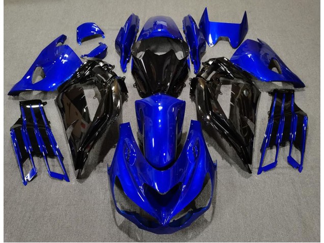 2012-2021 Gloss Blue and Black ZX14R Fairings 2012-2021 Gloss Blue and Black ZX14R Fairings