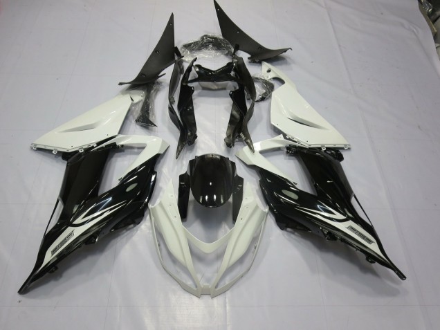 2013-2018 Black and White ZX6R Fairings