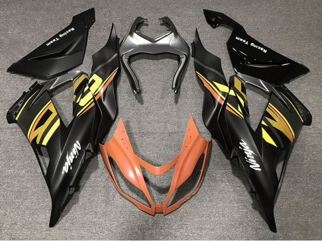 2013-2018 Gloss Black & Orange ZX6R Fairings 2013-2018 Gloss Black & Orange ZX6R Fairings