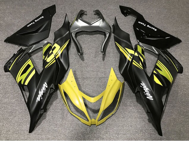 2013-2018 Gloss Black & Yellow ZX6R Fairings