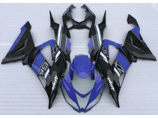 2013-2018 Gloss Blue and Black ZX6R Fairings 2013-2018 Gloss Blue and Black ZX6R Fairings