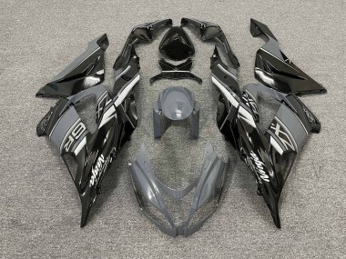 2013-2018 Gloss Grey and Black ZX6R Fairings