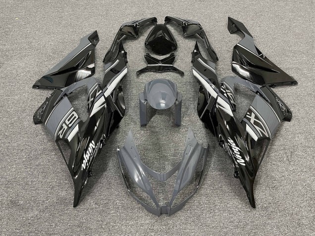 2013-2018 Gloss Grey and Black ZX6R Fairings