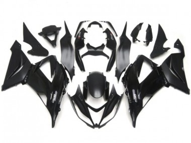 2013-2018 Gloss / Matte Black Plain Slick Decals ZX6R Fairings