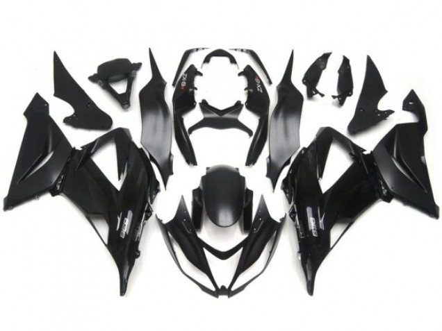 2013-2018 Gloss / Matte Black Plain Slick Decals ZX6R Fairings