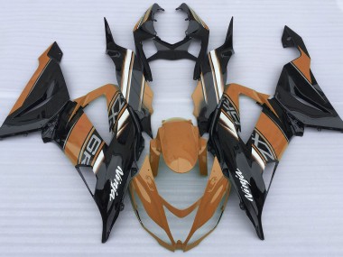 2013-2018 Gloss Orange and Black ZX6R Fairings