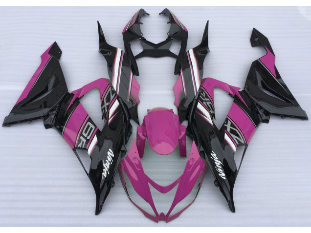 2013-2018 Gloss Pink and Black ZX6R Fairings