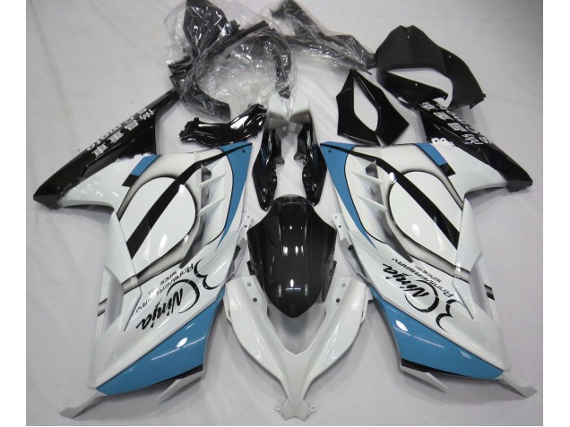 2013-2018 Gloss White & Light Blue Ninja 300 Fairings 2013-2018 Gloss White & Light Blue Ninja 300 Fairings