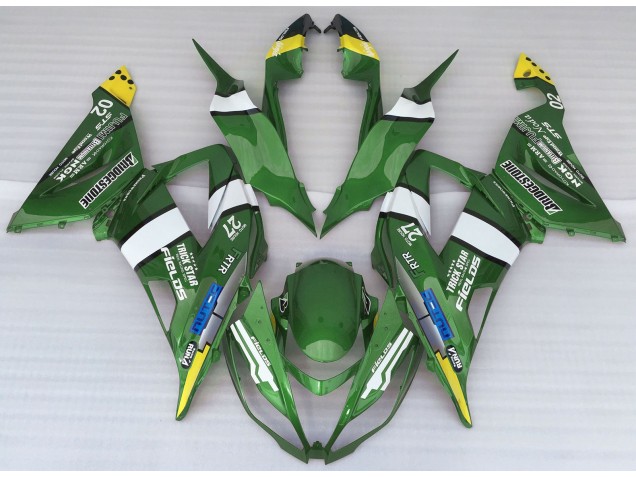 2013-2018 Green Logo Style ZX6R Fairings 2013-2018 Green Logo Style ZX6R Fairings