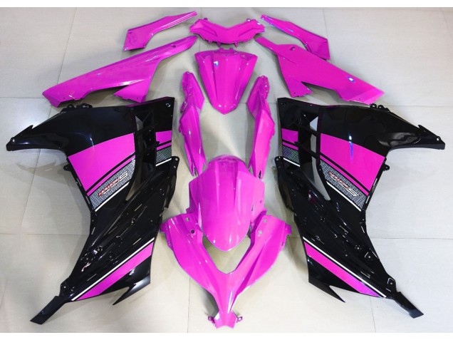 2013-2018 Hot Pink and Black Ninja 300 Fairings 2013-2018 Hot Pink and Black Ninja 300 Fairings