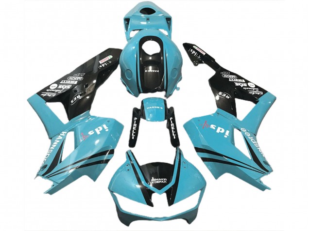 2013-2023 Light Blue & Logos CBR600RR Fairings 2013-2023 Light Blue & Logos CBR600RR Fairings