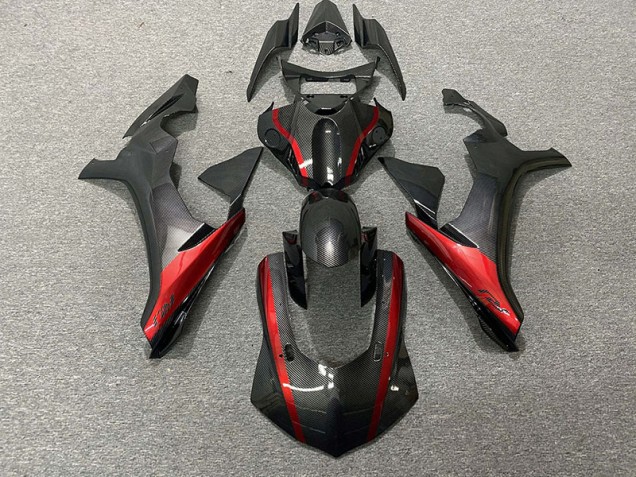 2015-2019 Carbon Fiber Style & Red R1 Fairings
