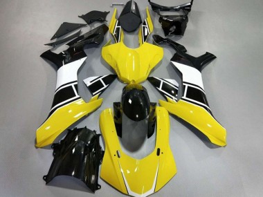 2015-2019 Gloss Yellow White and Black R1 Fairings