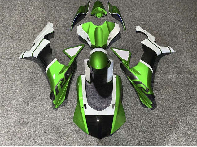 2015-2019 Green & Carbon Fiber Accents R1 Fairings 2015-2019 Green & Carbon Fiber Accents R1 Fairings