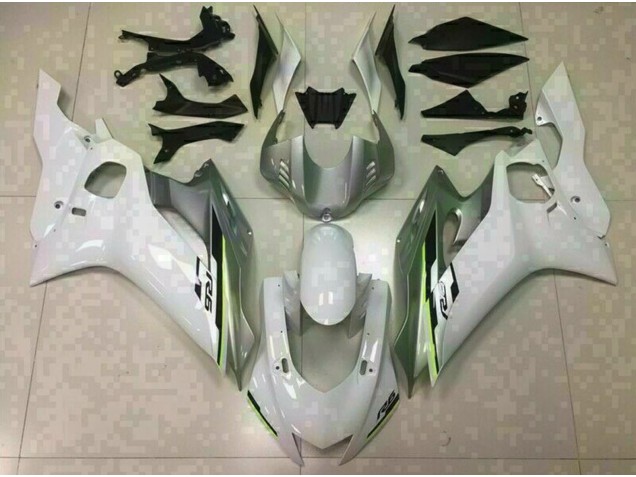 2017-2021 Gloss White and Silver R6 Fairings