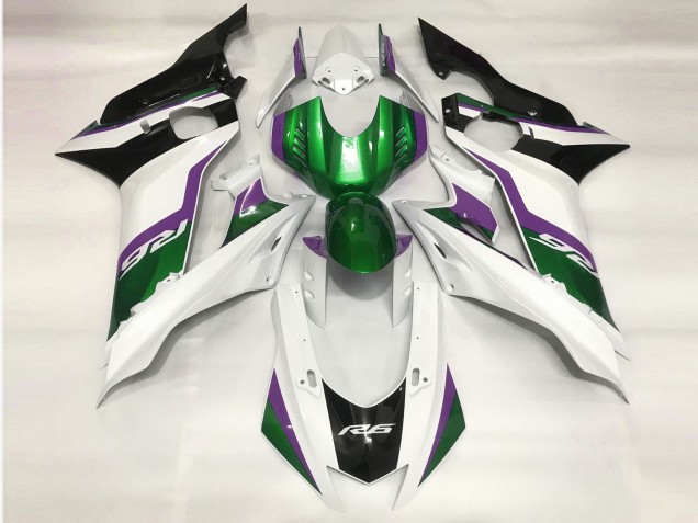 2017-2021 Green and Gloss White R6 Fairings 2017-2021 Green and Gloss White R6 Fairings