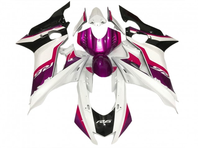 2017-2021 Pink and Gloss White R6 Fairings 2017-2021 Pink and Gloss White R6 Fairings