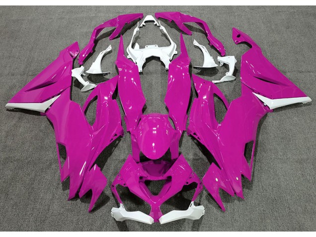 2019-2023 Gloss Pink & White ZX6R Fairings 2019-2023 Gloss Pink & White ZX6R Fairings